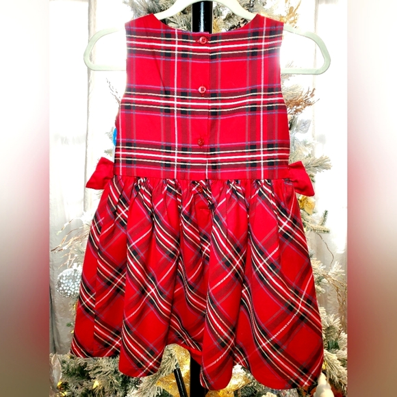 Carter's Toddler Girl Plaid Sateen Dress - Picture 2 of 4